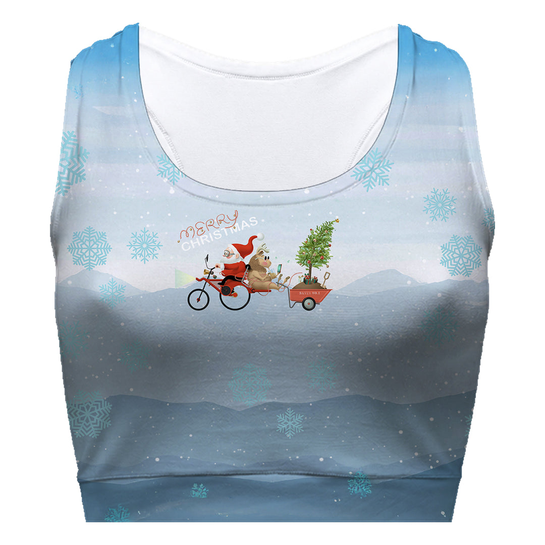 Christmas Ride Sport Bra Woman Underwear Beachwear Loungewear