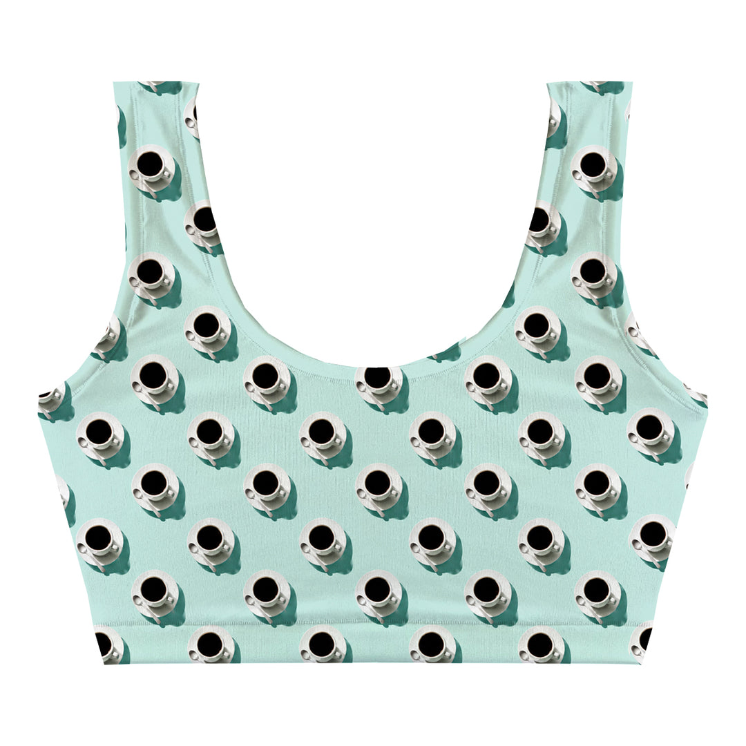Coffee Mint Crop Top Woman Underwear Beachwear Loungewear