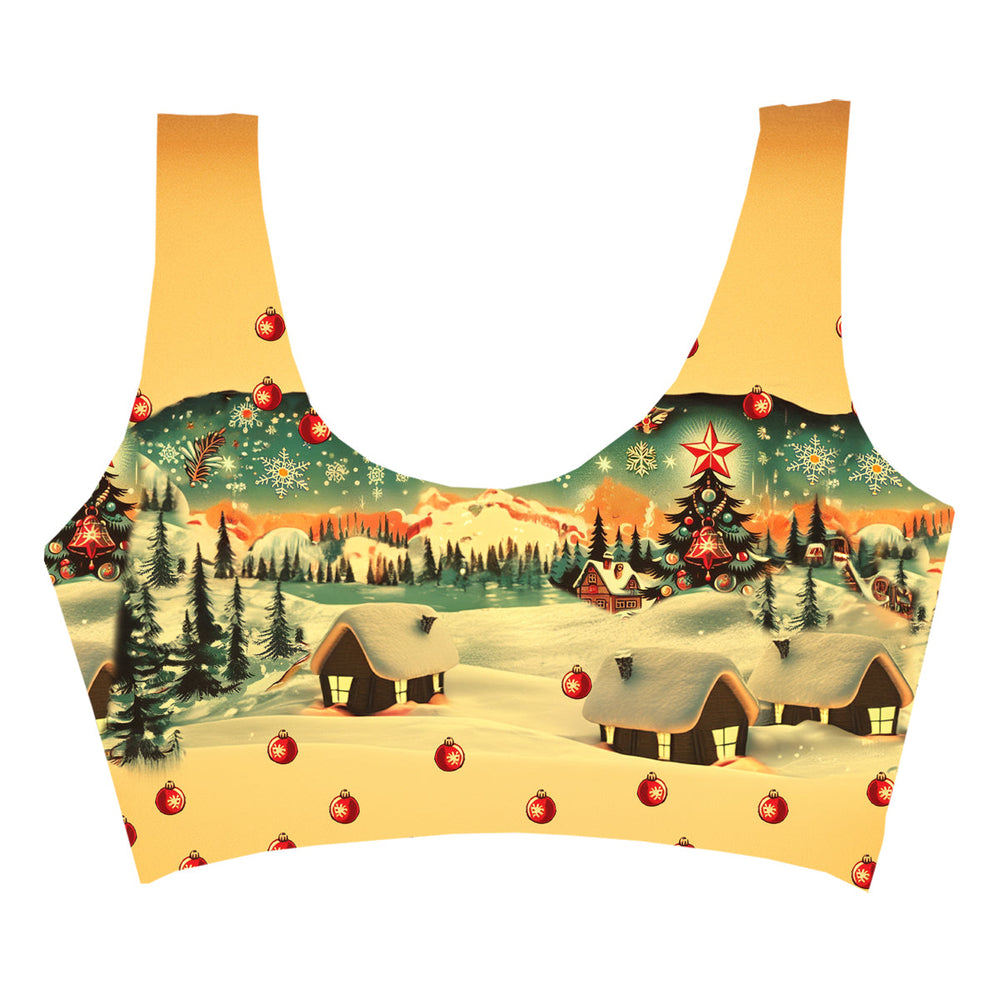 Country Christmas Crop Top Woman Underwear Beachwear Loungewear