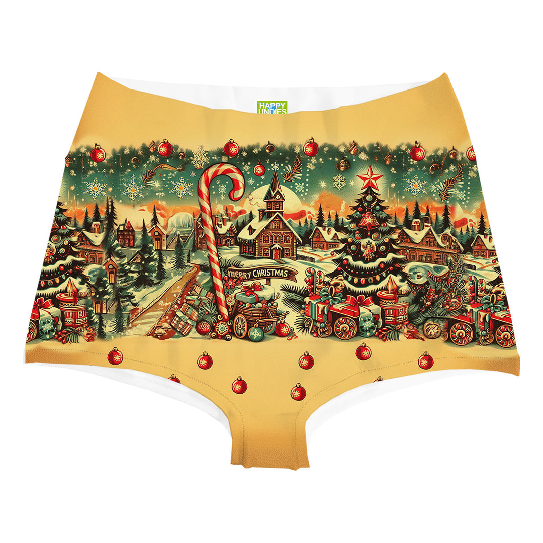 Country Christmas Highwaist Woman Underwear Beachwear Loungewear