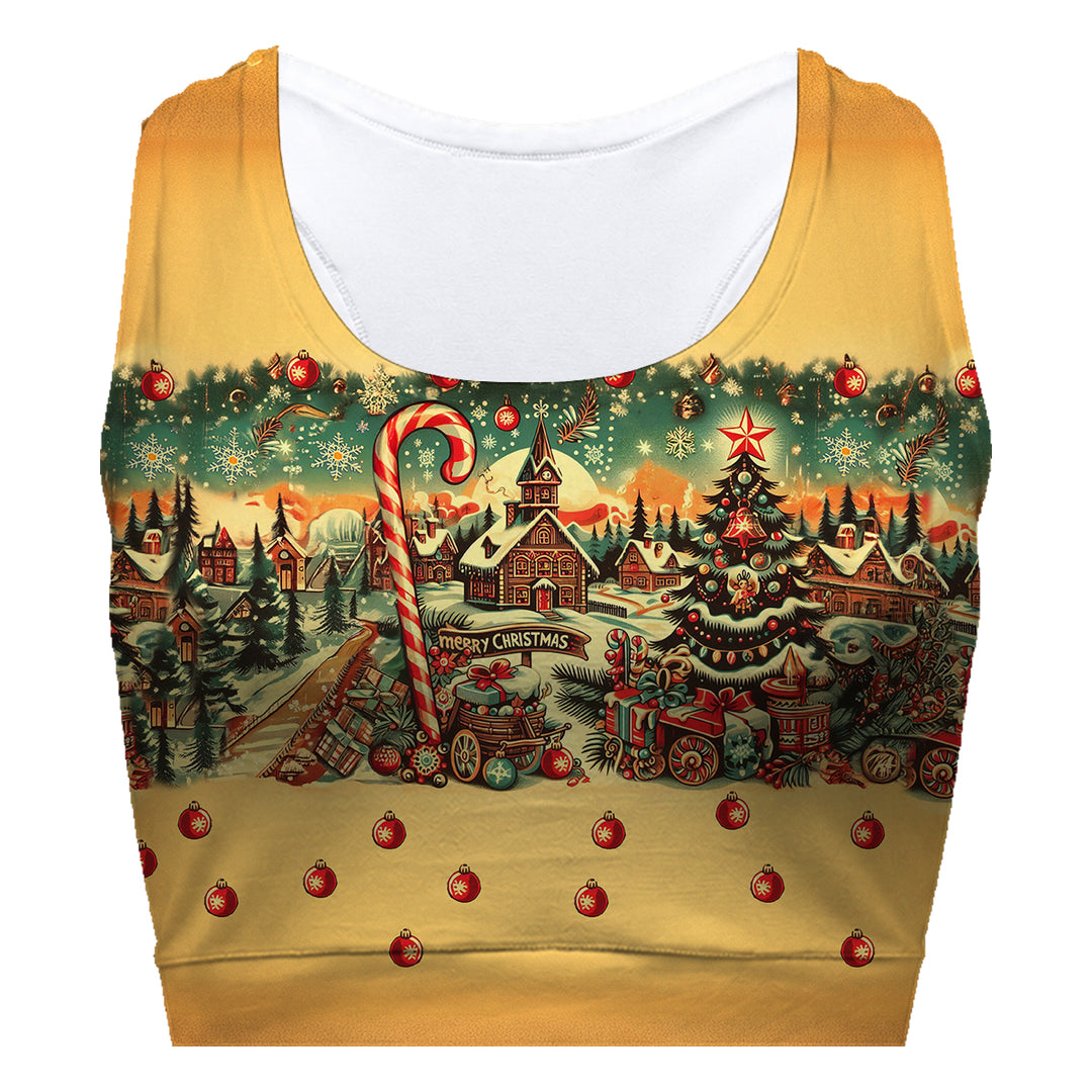 Country Christmas Sport Bra Woman Underwear Beachwear Loungewear