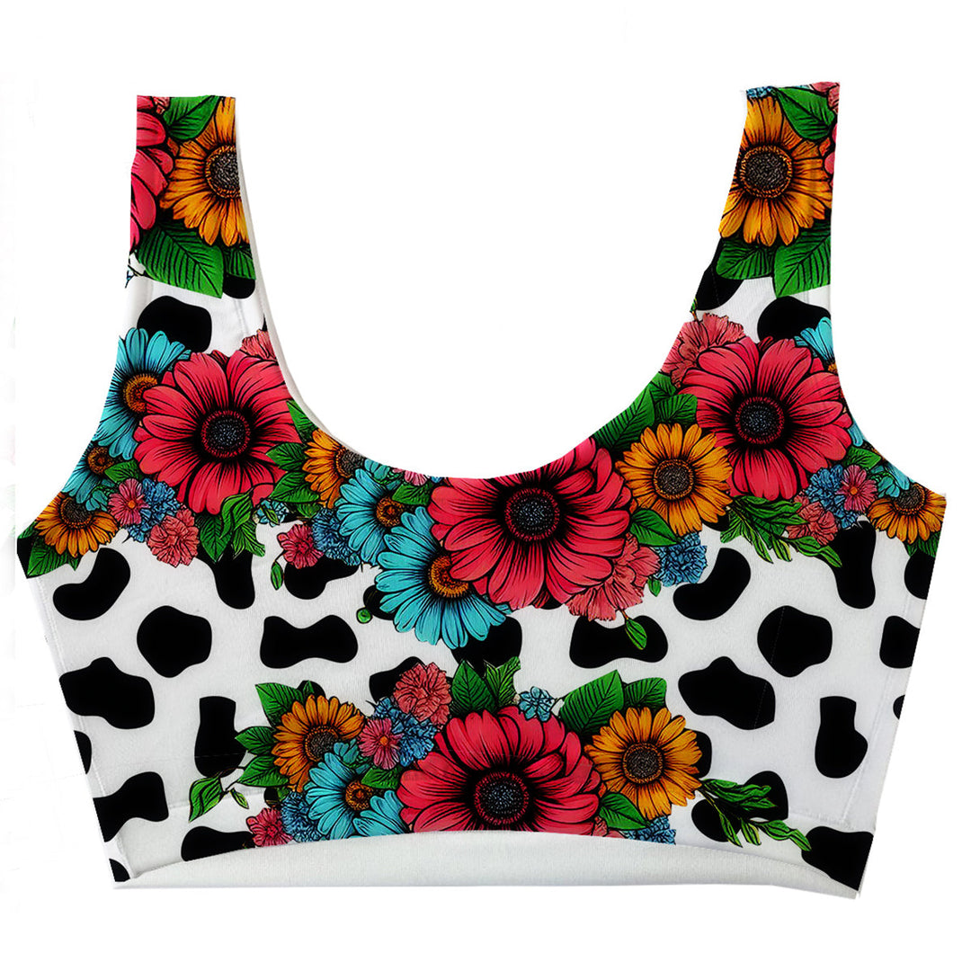 Cow Pop Art Crop Top