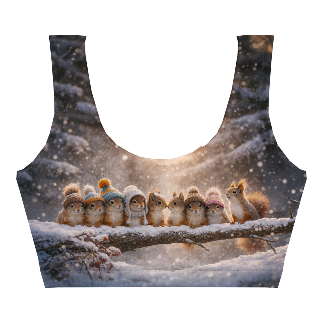 Cozy Squirrels Crop Top Woman Underwear Beachwear Loungewear