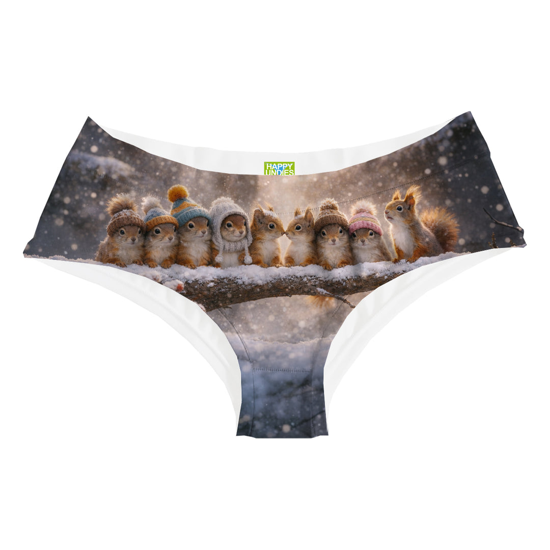 Cozy Squirrels Hipster Woman Underwear Beachwear Loungewear