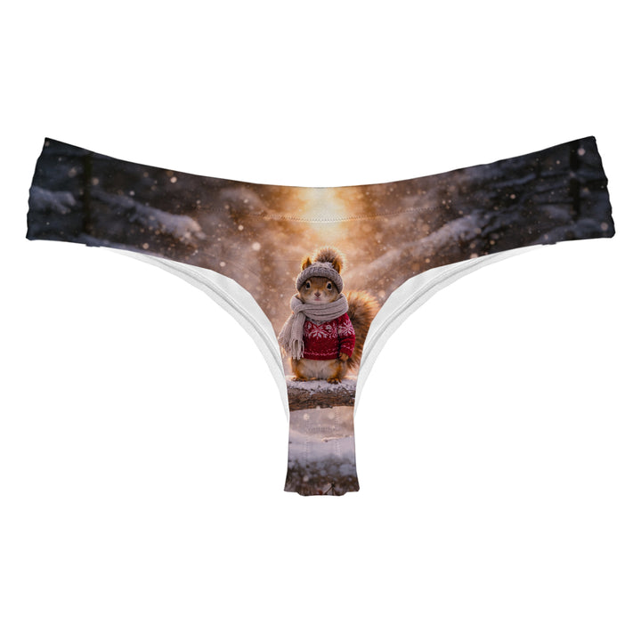 Cozy Squirrels String Woman Underwear Beachwear Loungewear