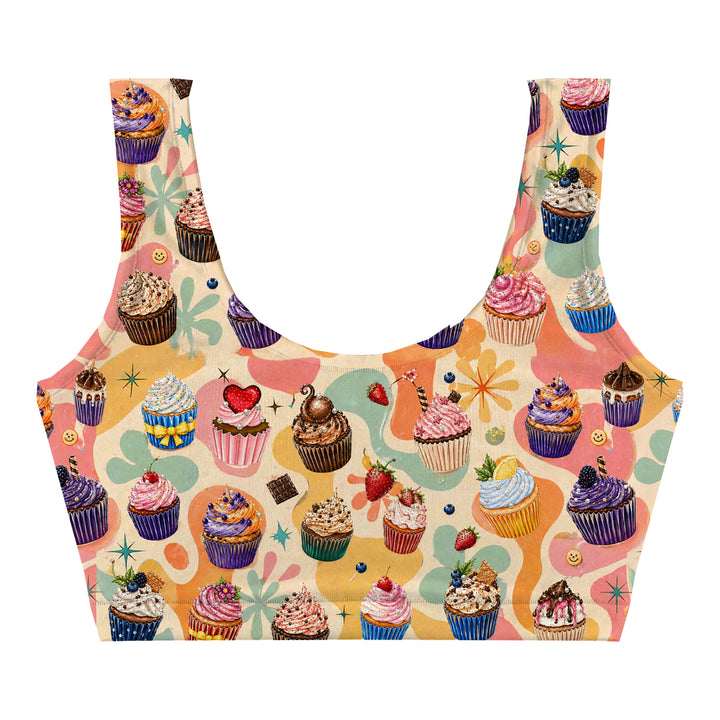 Cupcakes Crop Top Woman Underwear Beachwear Loungewear