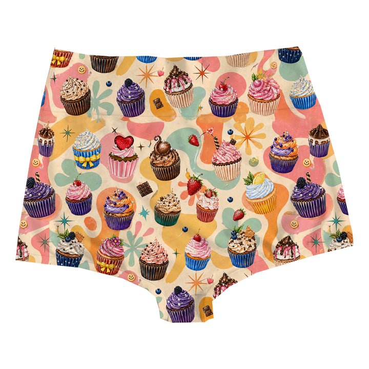 Cupcakes Highwaist Woman Underwear Beachwear Loungewear