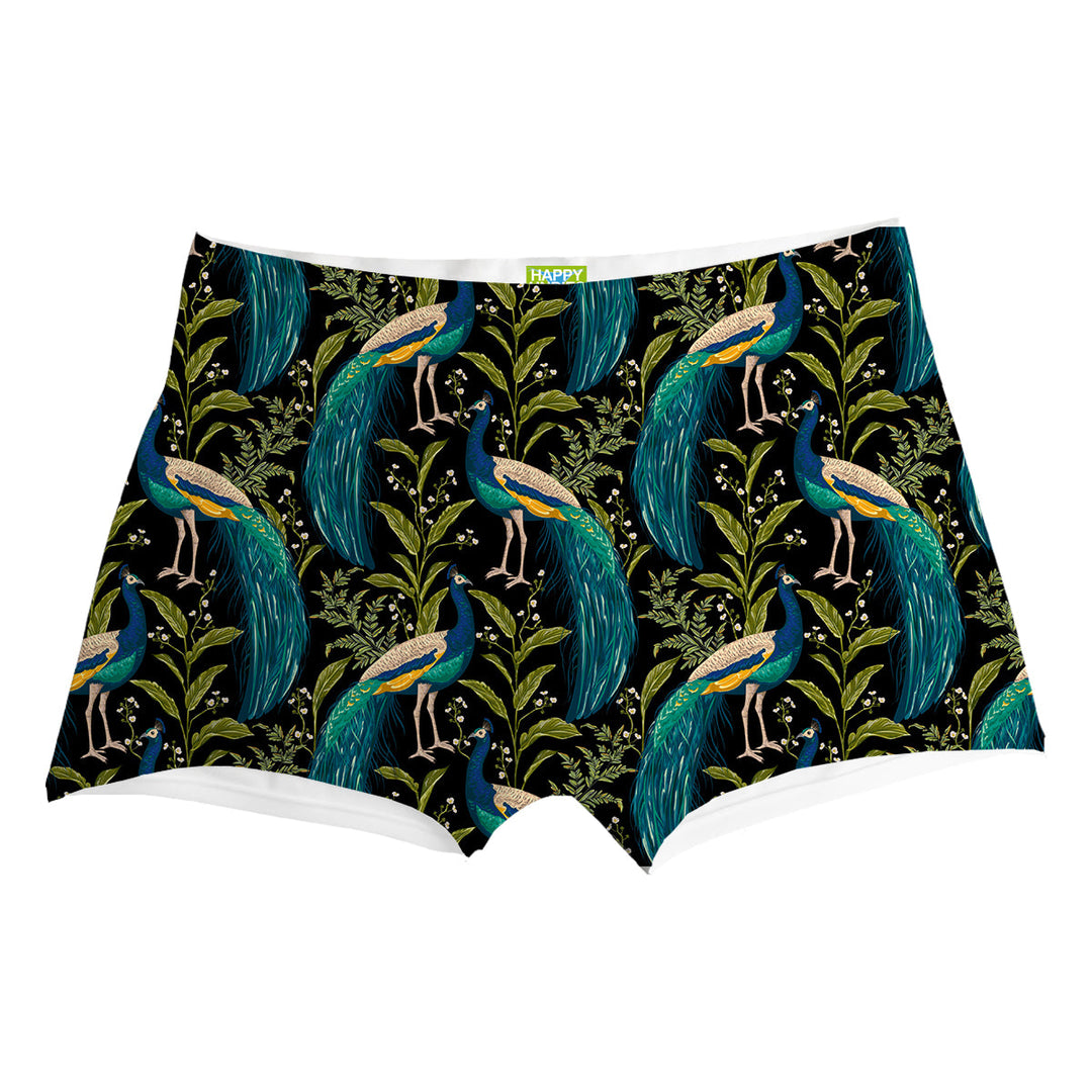 Dancing Peacocks Boxer Front