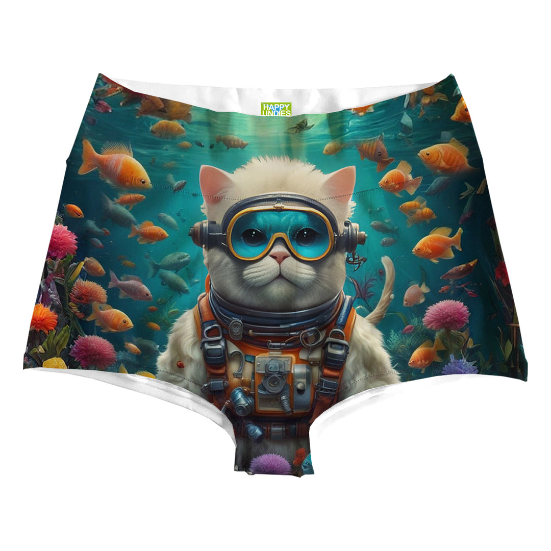 Diving Cat Highwaist Front