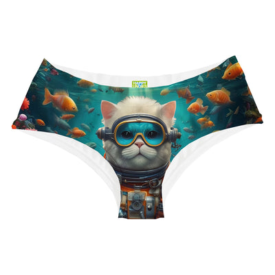 Diving Cat Hipster Front