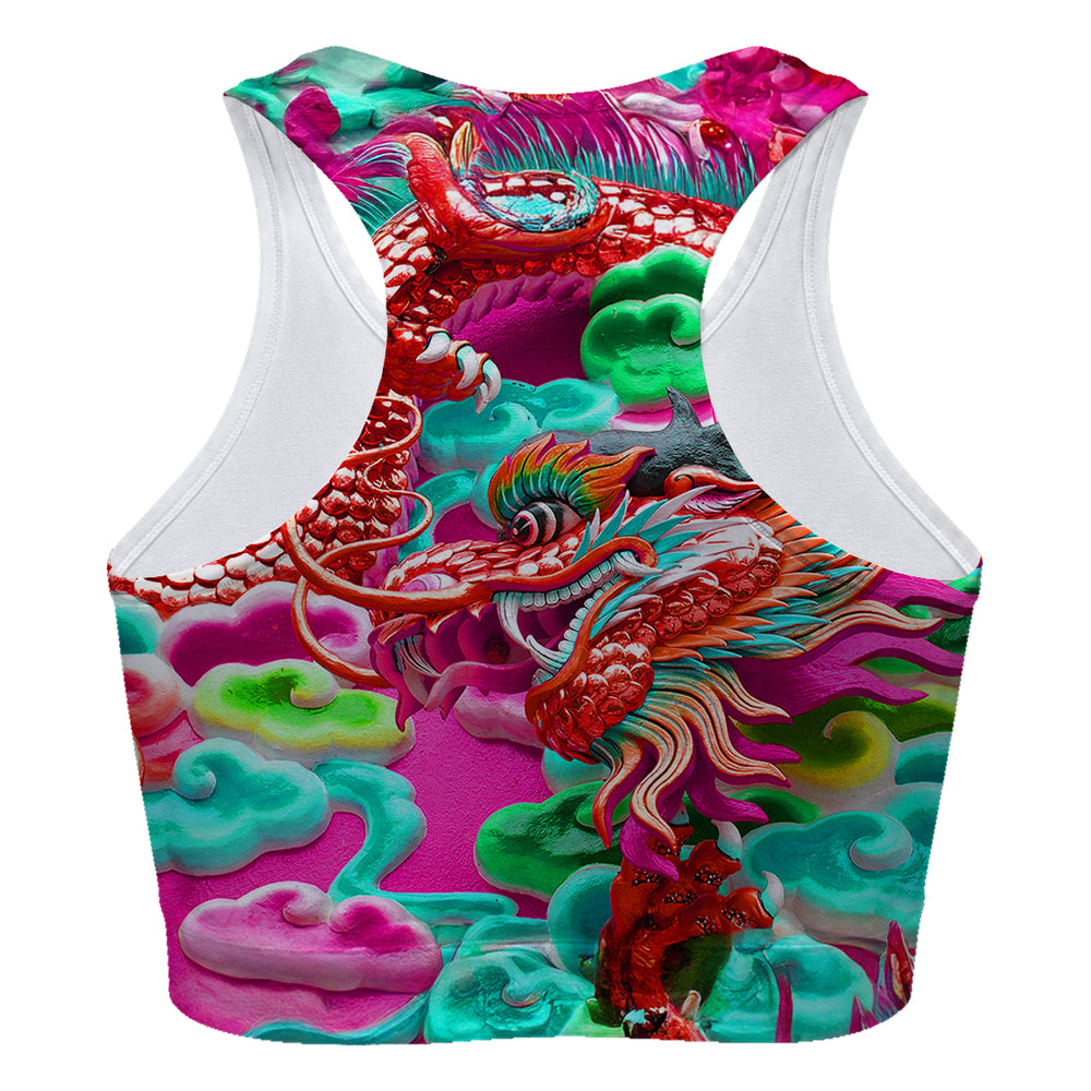 Dragon Pink Sport Bra Woman Underwear Beachwear Loungewear