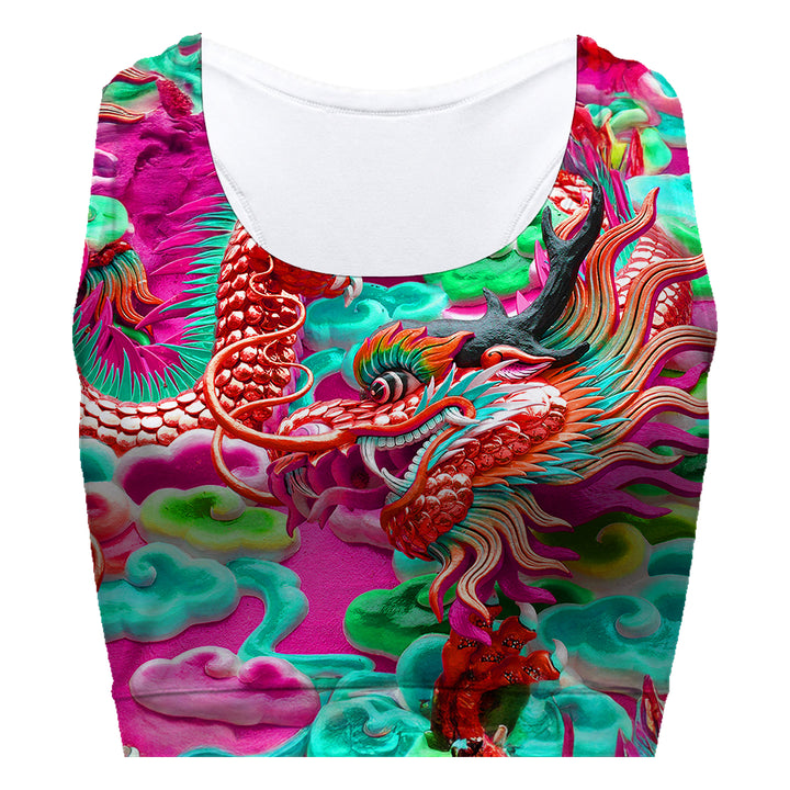 Dragon Pink Sport Bra Woman Underwear Beachwear Loungewear