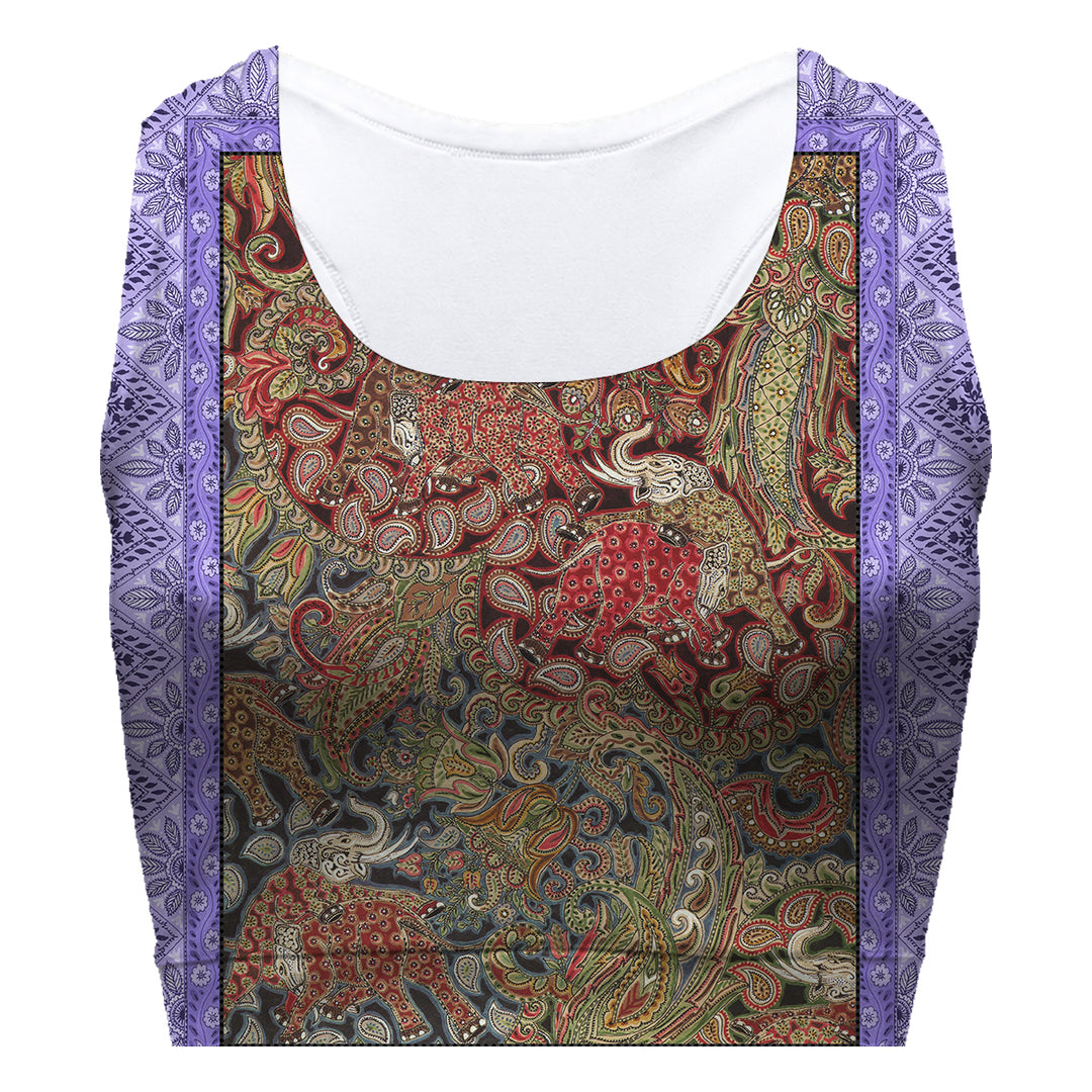 Elephant Batik Sport Bra Woman Underwear Beachwear Loungewear