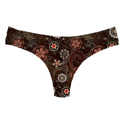 Ethnic Flowers String Woman Underwear Beachwear Loungewear