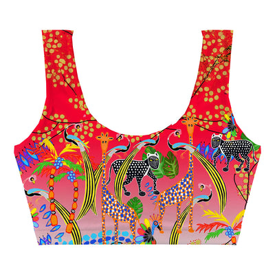 Fauna Red Crop Top Front