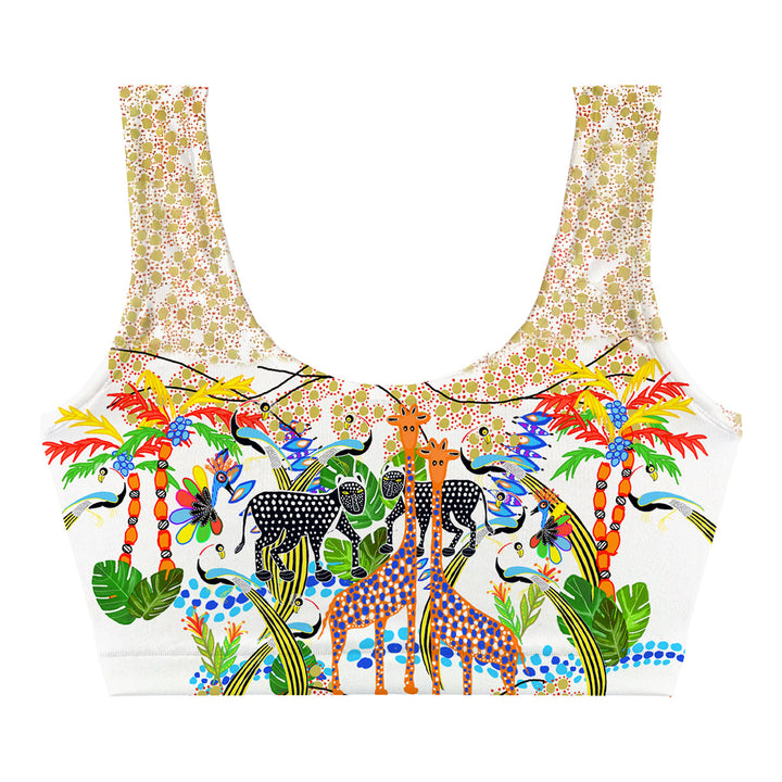 Fauna White Crop Top Back