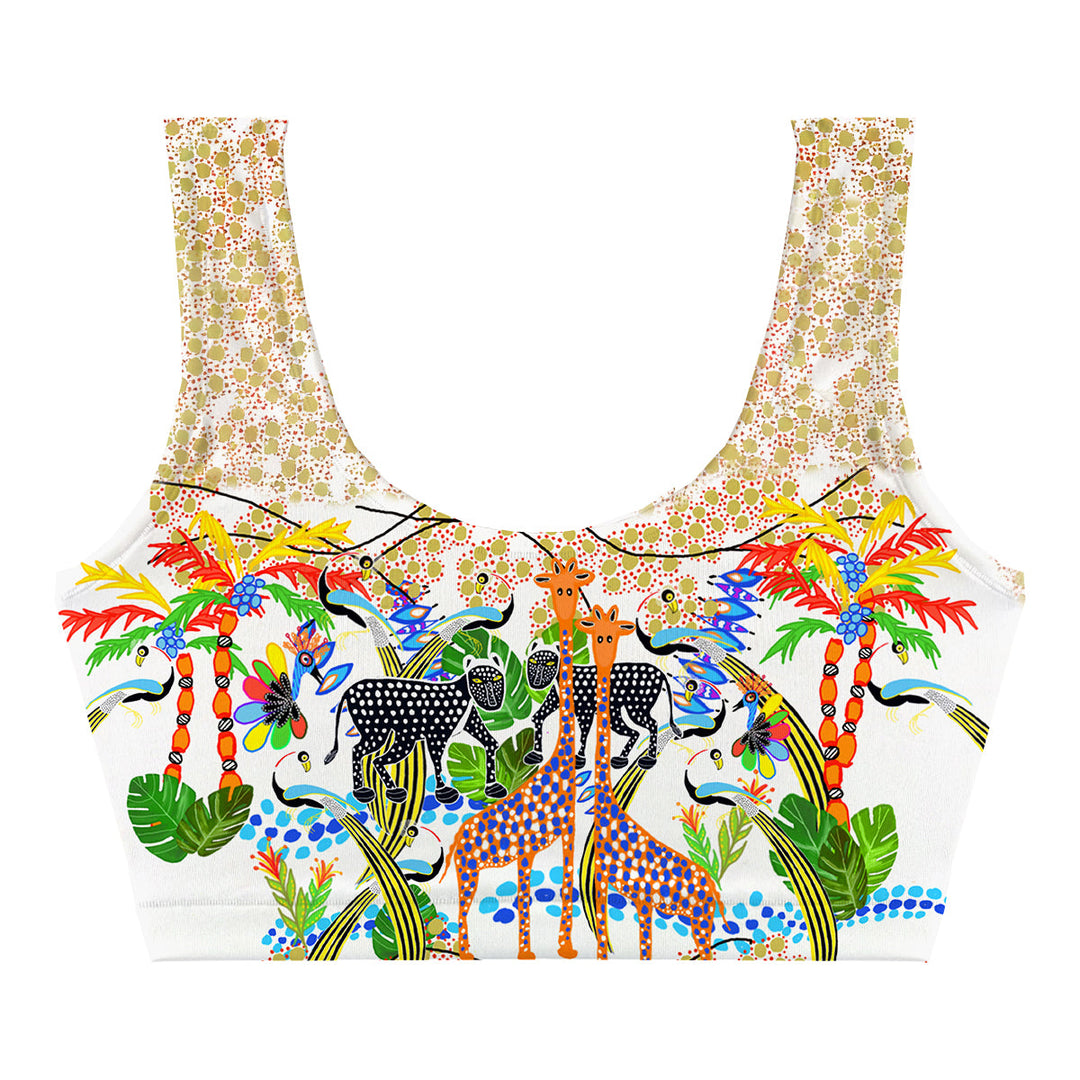 Fauna White Crop Top Front