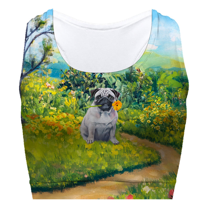 Flower Dog Sport Bra Woman Underwear Beachwear Loungewear