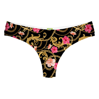 Flower Gold Chain String Front