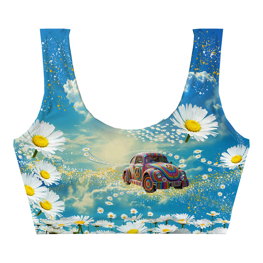 Flower Trip Crop Top Woman Underwear Beachwear Loungewear