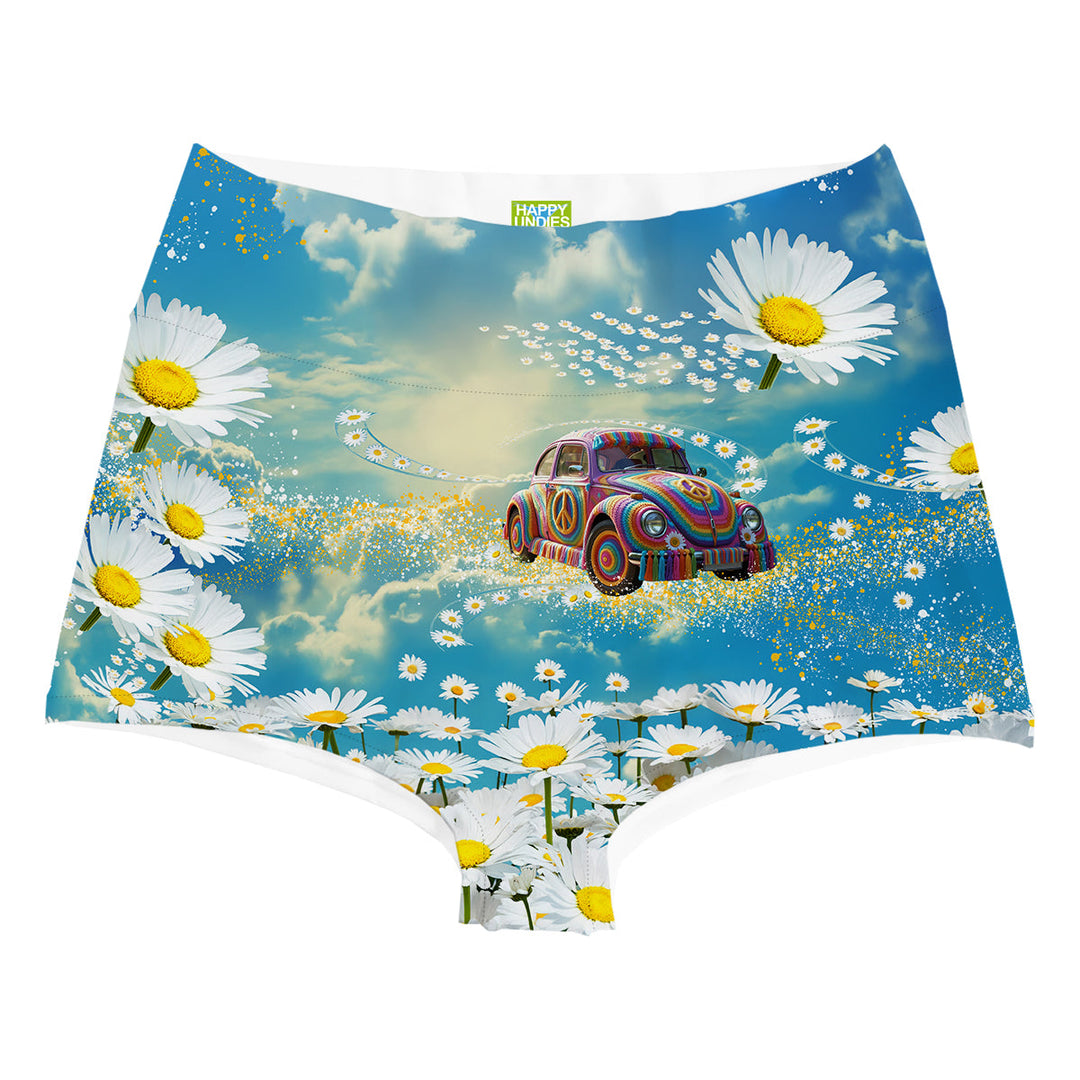 Flower Trip Highwaist Woman Underwear Beachwear Loungewear