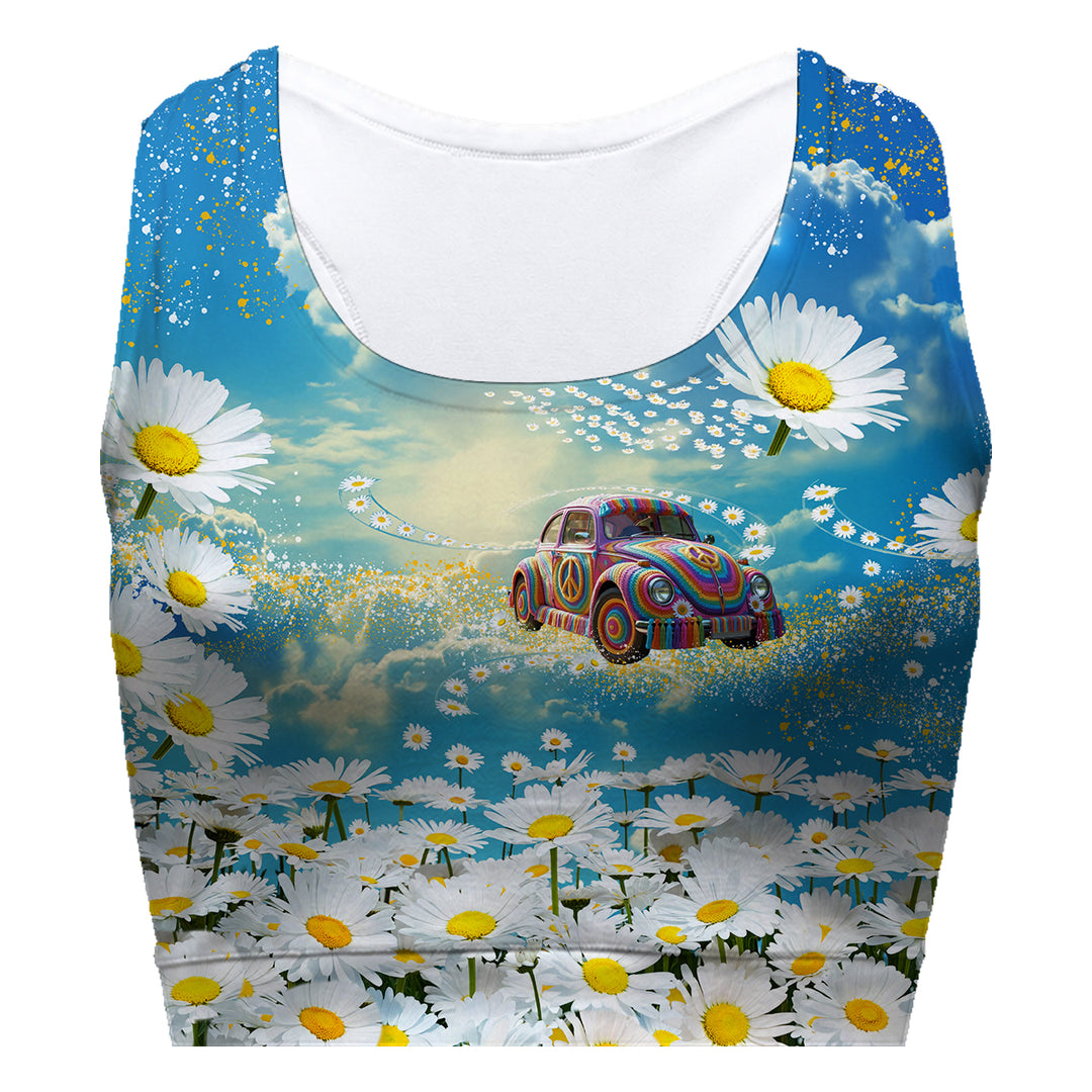 Flower Trip Sport Bra Woman Underwear Beachwear Loungewear