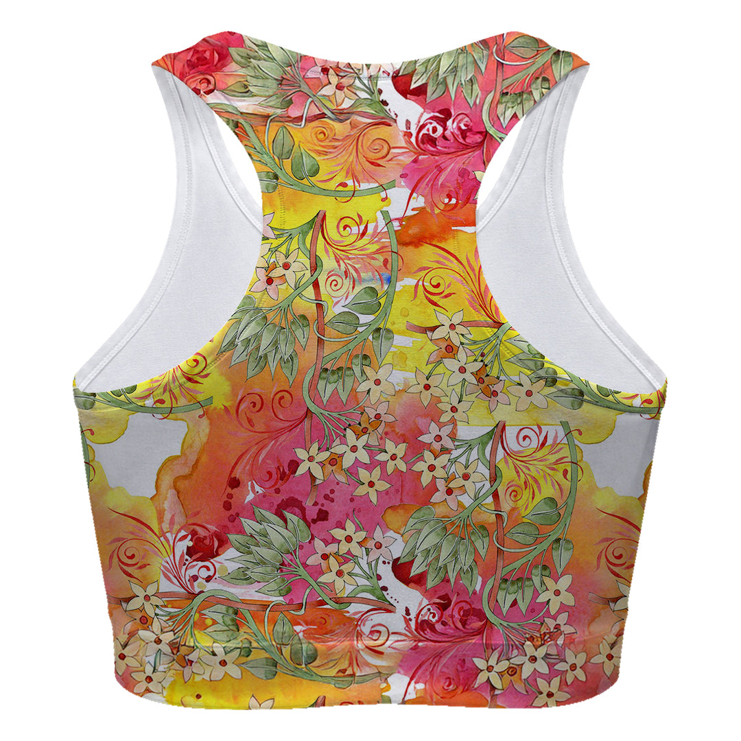 Flowers Of Fall Sport Bra Woman Underwear Beachwear Loungewear