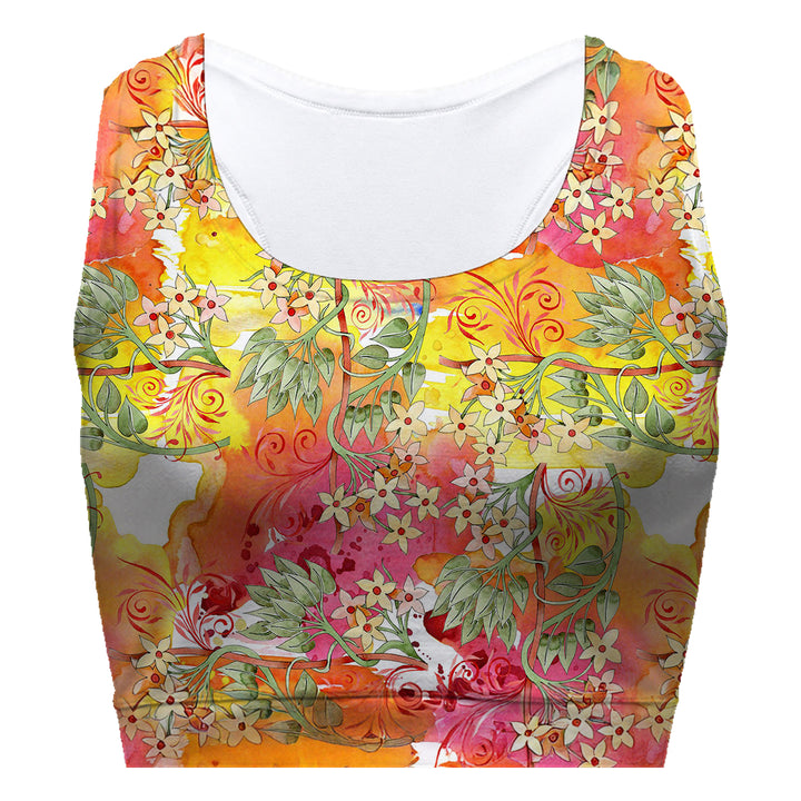 Flowers Of Fall Sport Bra Woman Underwear Beachwear Loungewear