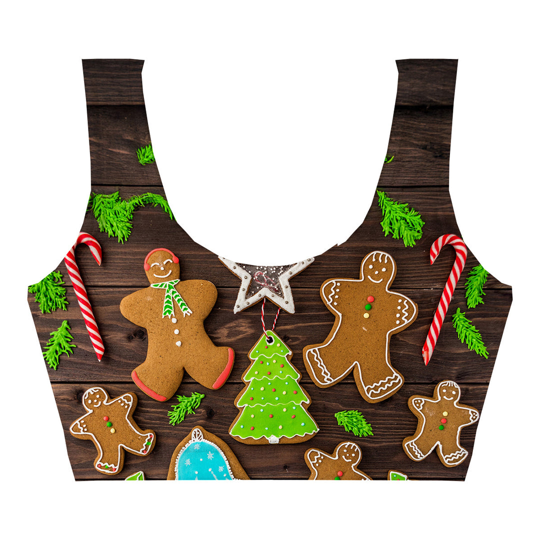 Gingerbread Crop Top Front