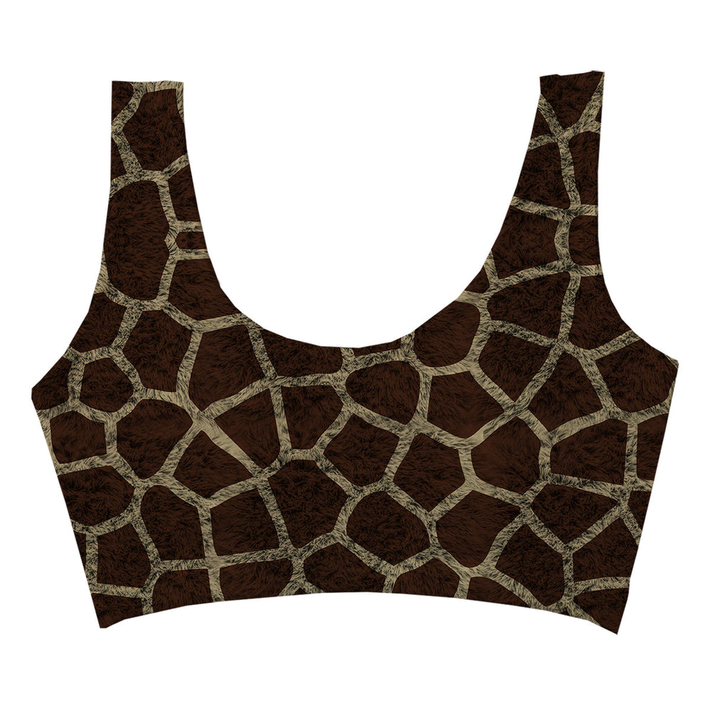 Giraffe Skin Crop Top Woman Underwear Beachwear Loungewear