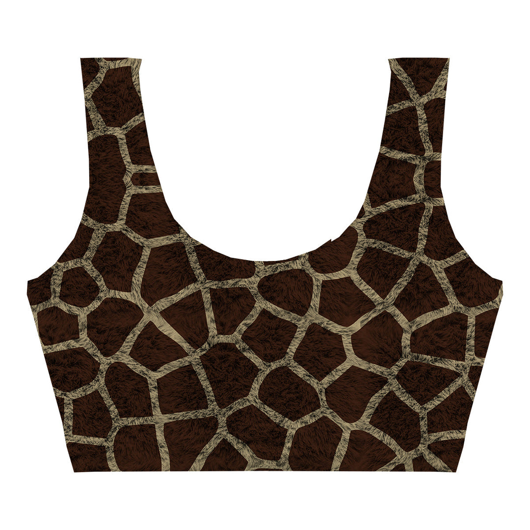 Giraffe Skin Crop Top Woman Underwear Beachwear Loungewear
