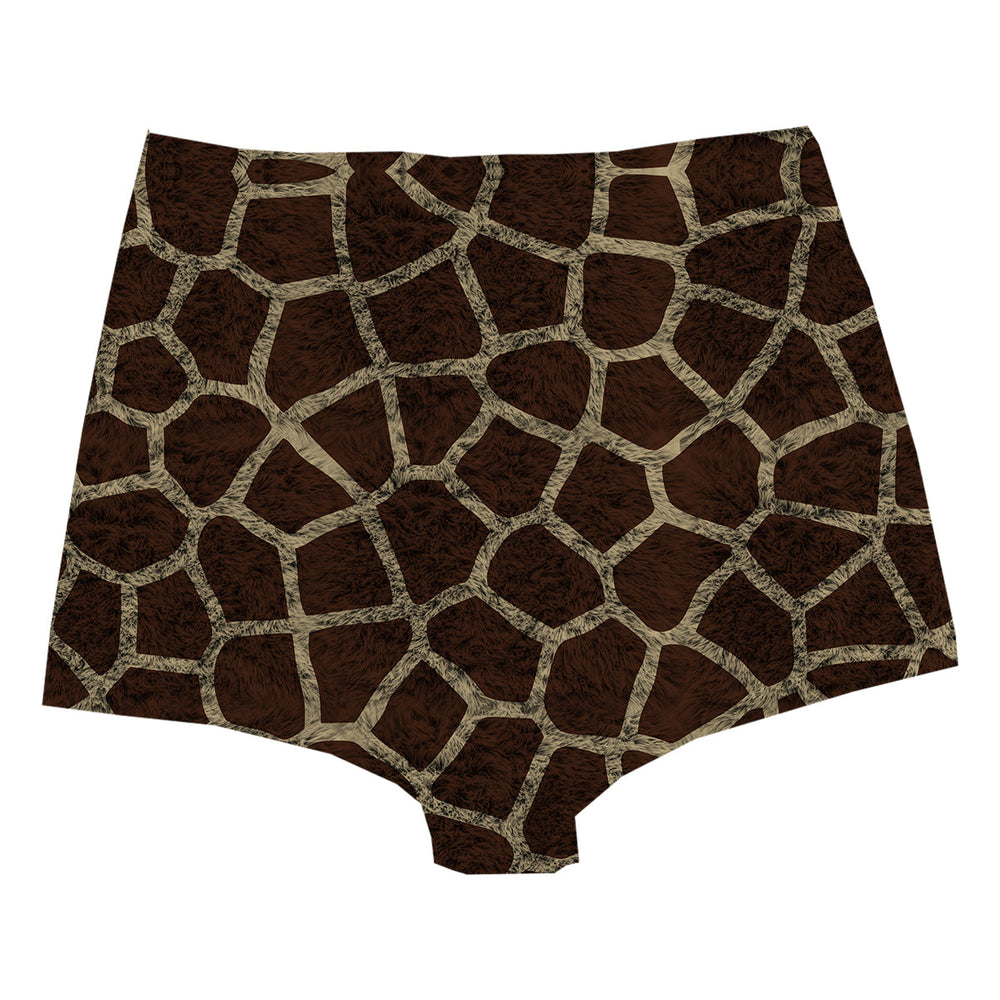 Giraffe Skin Highwaist Woman Underwear Beachwear Loungewear