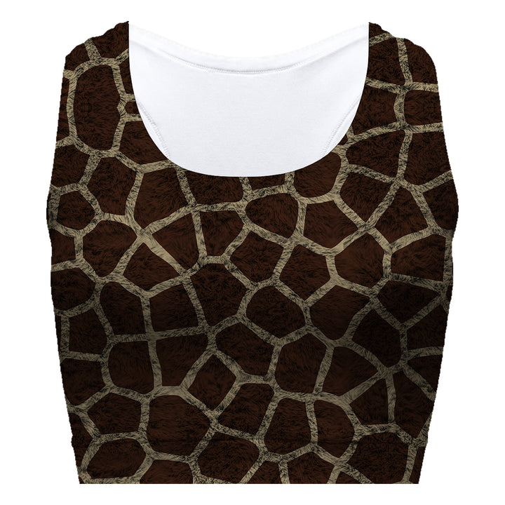 Giraffe Skin Sport Bra Woman Underwear Beachwear Loungewear