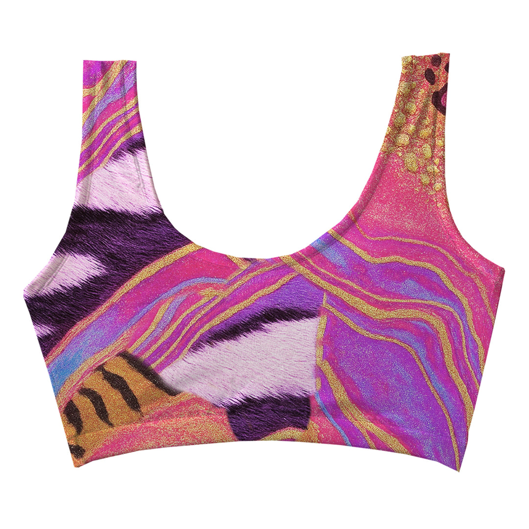 Glitters Crop Top Woman Underwear Beachwear Loungewear