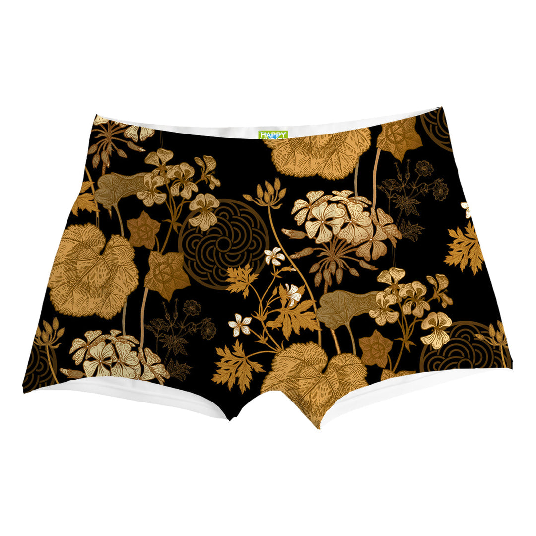 Gold Foliage Boxer Man Underwear Beachwear Loungewear