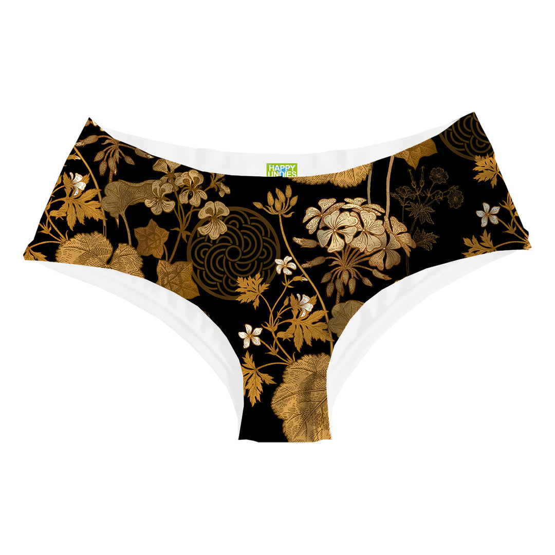 Gold Foliage Hipster Woman Underwear Beachwear Loungewear