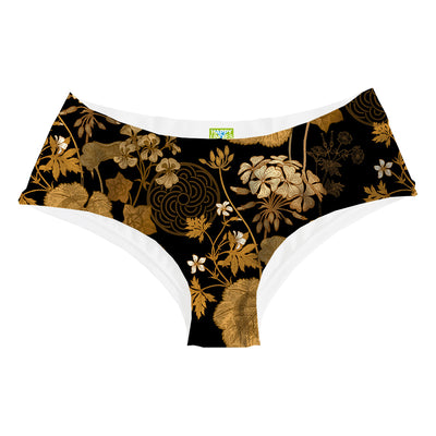Gold Foliage Hipster Woman Underwear Beachwear Loungewear