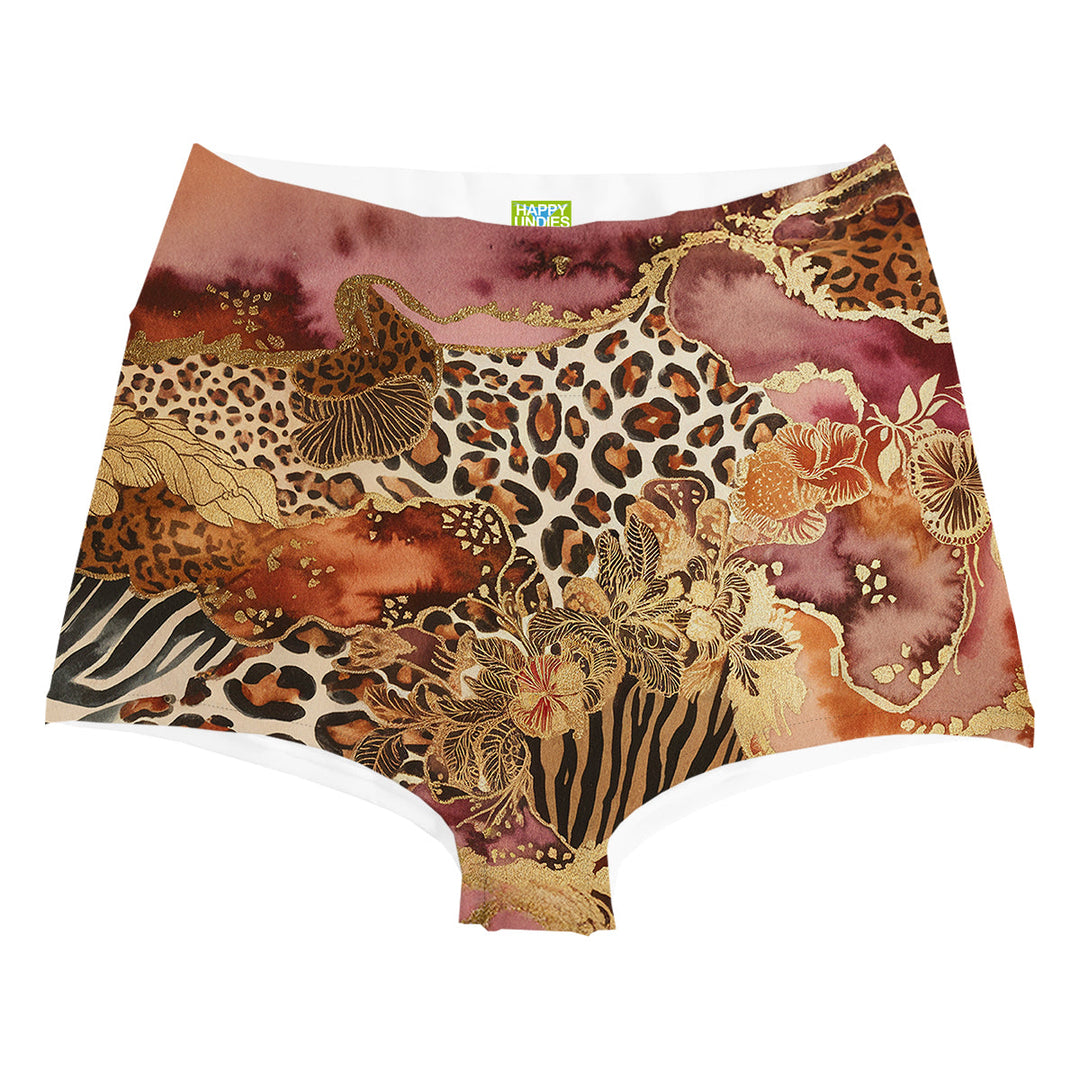 Gold Leo Highwaist Woman Underwear Beachwear Loungewear
