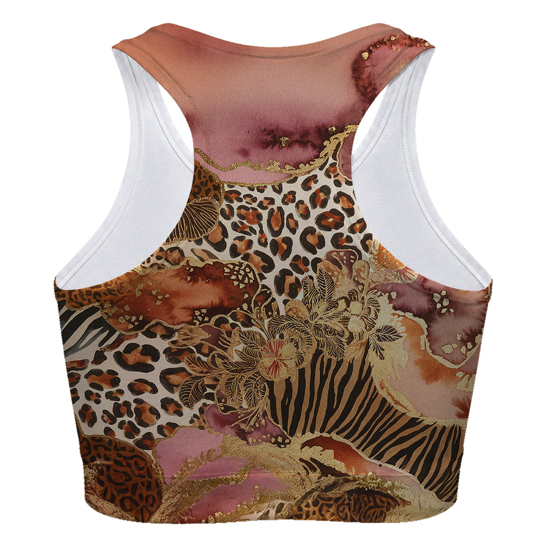 Gold Leo Sport Bra Woman Underwear Beachwear Loungewear