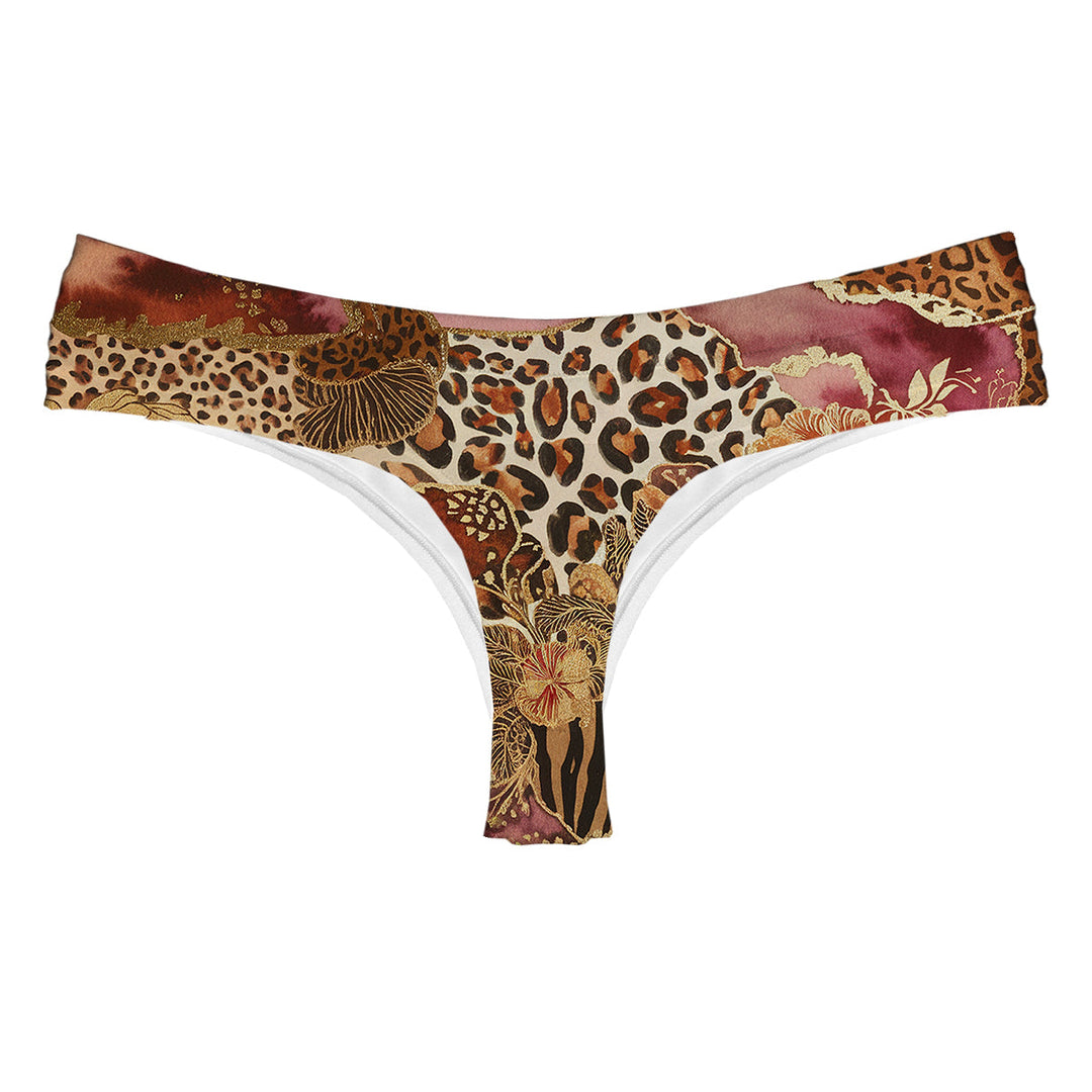 Gold Leo String Woman Underwear Beachwear Loungewear