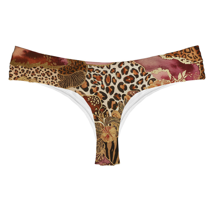 Gold Leo String Woman Underwear Beachwear Loungewear