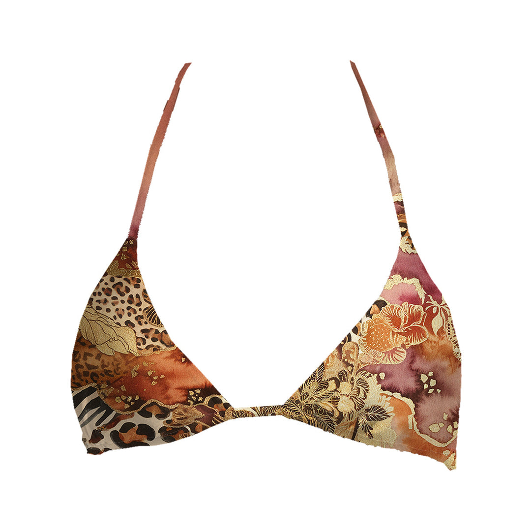 Gold Leo Top Triangle Woman Underwear Beachwear Loungewear
