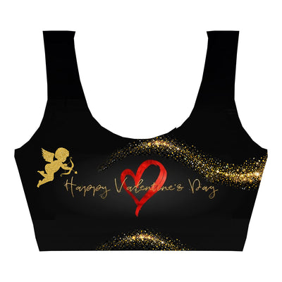 Gold Valentines Crop Top Front
