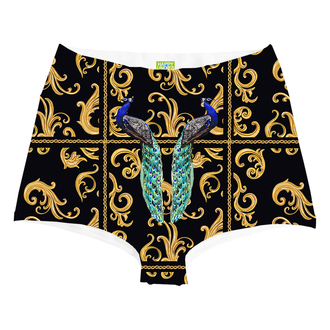 Golden Peacocks Highwaist Front