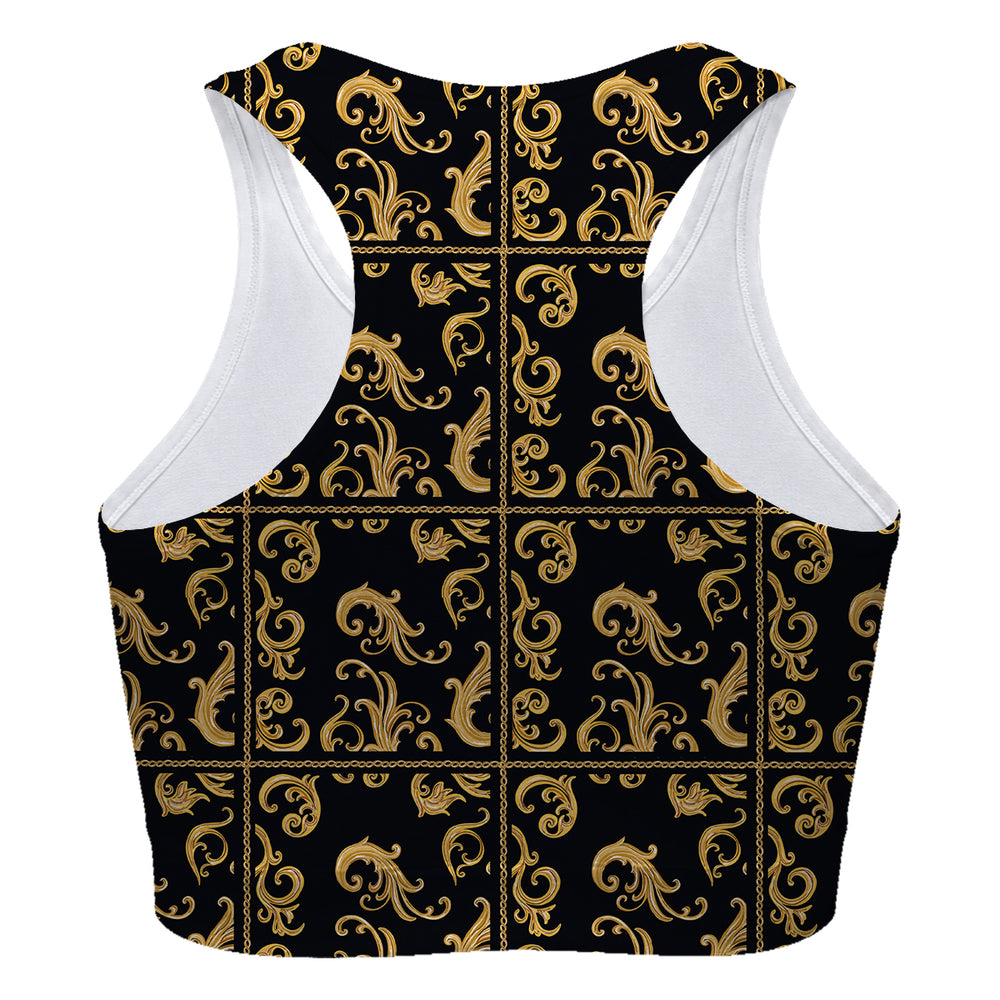 Golden Peacocks Sport Bra Woman Underwear Beachwear Loungewear