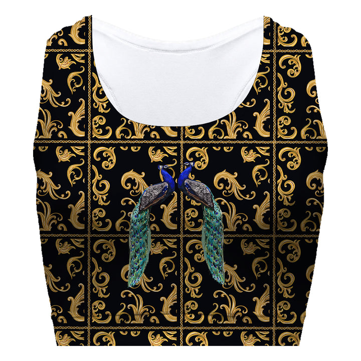 Golden Peacocks Sport Bra Woman Underwear Beachwear Loungewear