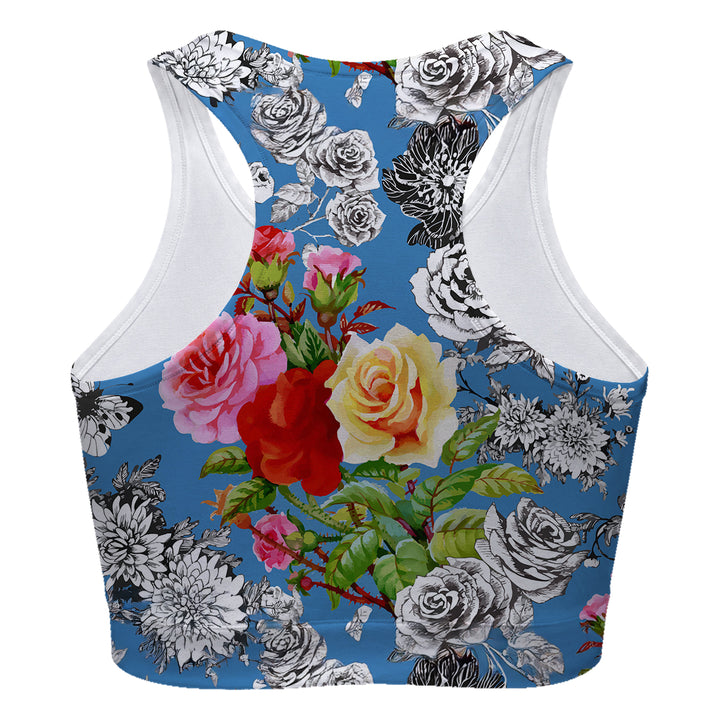 Granny Roses Sport Bra Woman Underwear Beachwear Loungewear