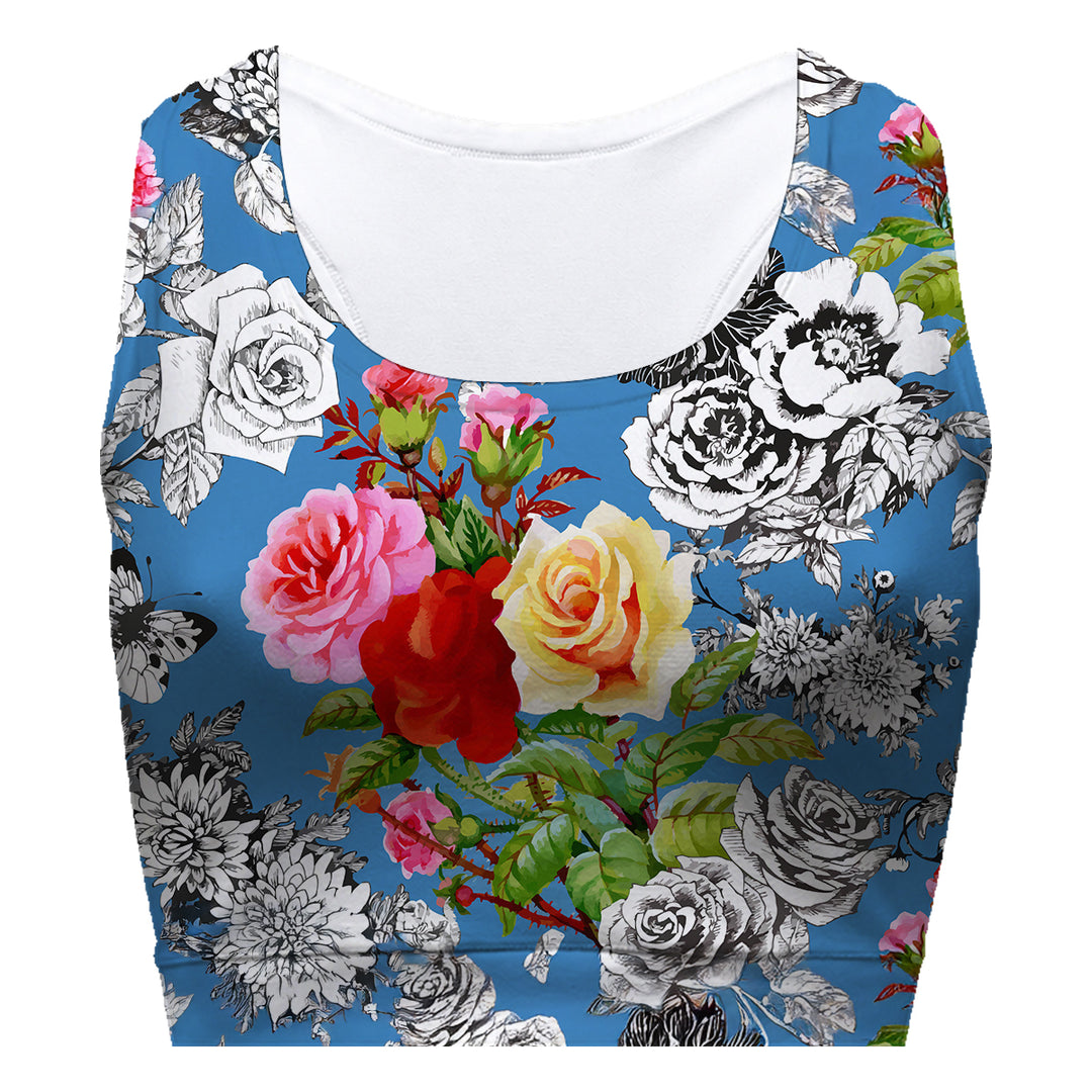 Granny Roses Sport Bra Woman Underwear Beachwear Loungewear