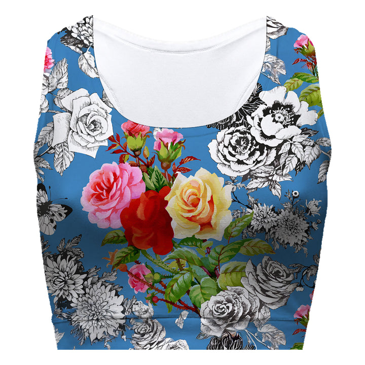 Granny Roses Sport Bra Woman Underwear Beachwear Loungewear