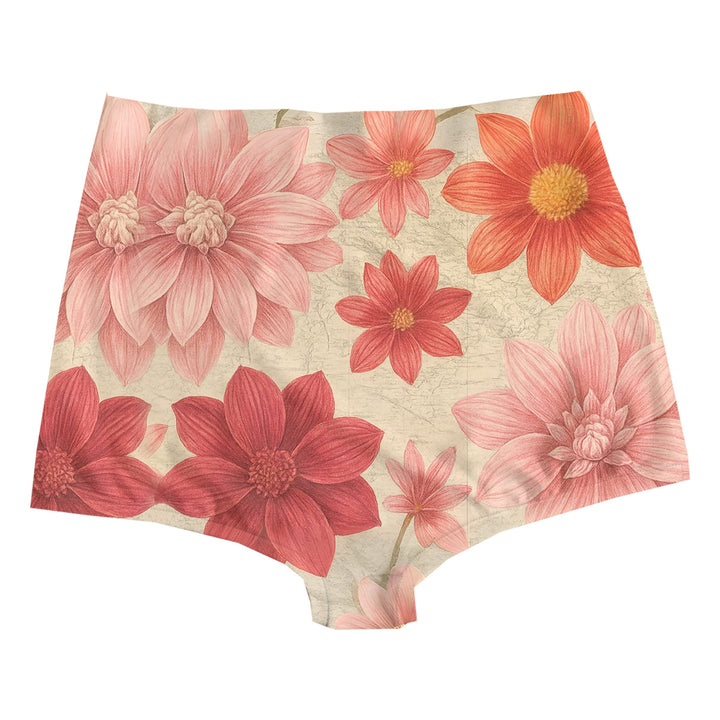 Greek Flowers Highwaist Woman Underwear Beachwear Loungewear